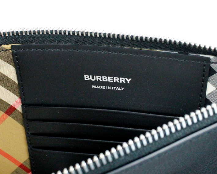 Burberry Peyton Monogram Umhängetasche aus schwarzem Leder