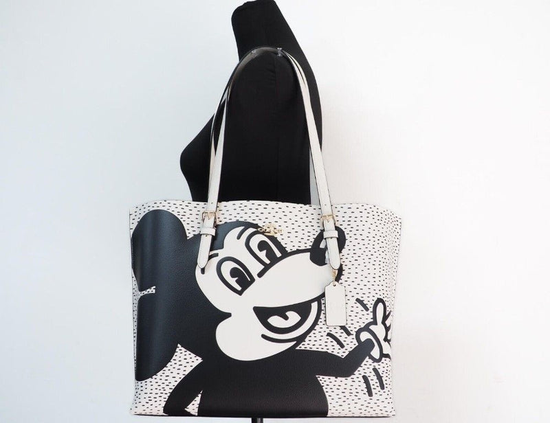COACH (C6978) Mickey Mouse X Keith Haring Mollie große Schultertasche aus Leder