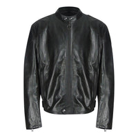 Belstaff Supreme Motorcycle Black Leather Jacket XXXL