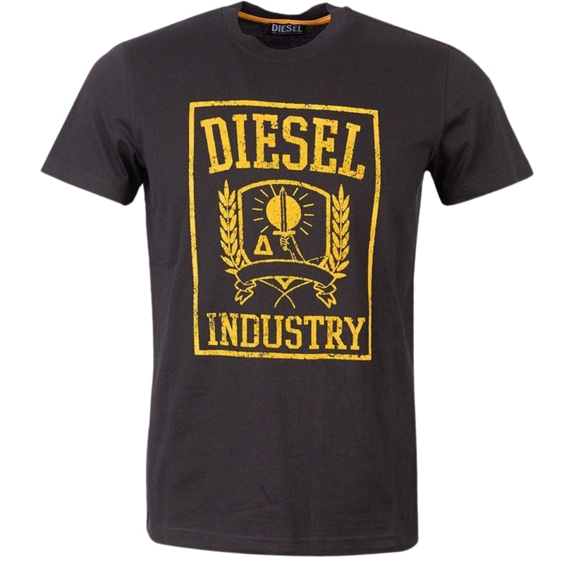 Diesel Industry Shield Design Black T-Shirt S