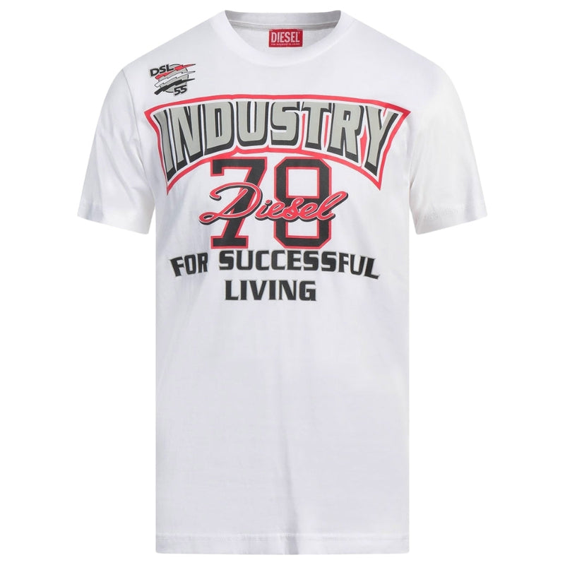 Diesel 78 Industry Logo White T-Shirt XS