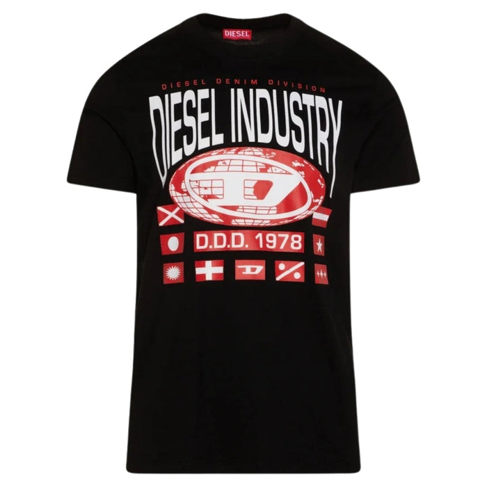 Diesel Industry World Design Black T-Shirt L