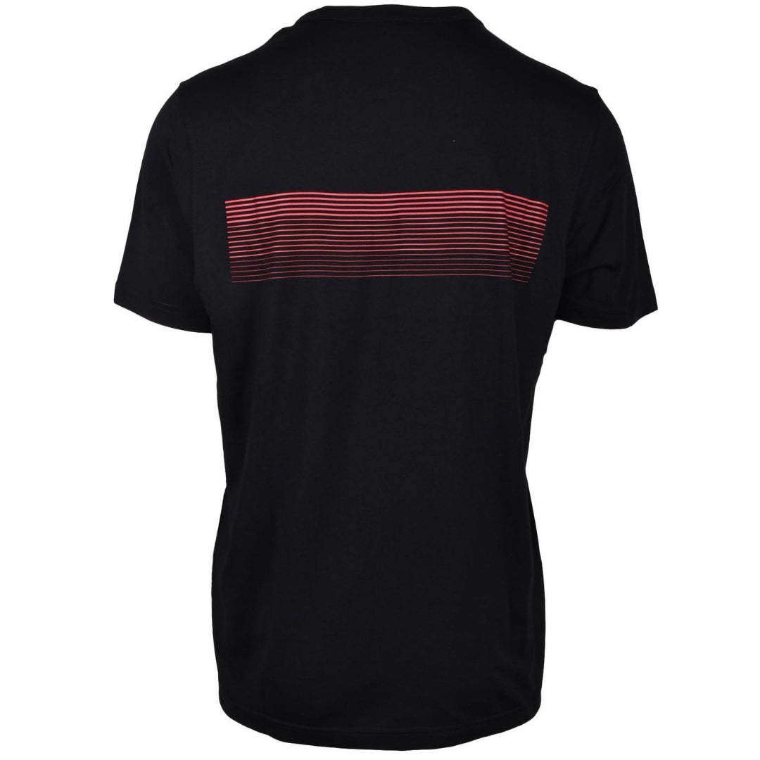 Diesel Striped Logo Black T-Shirt S