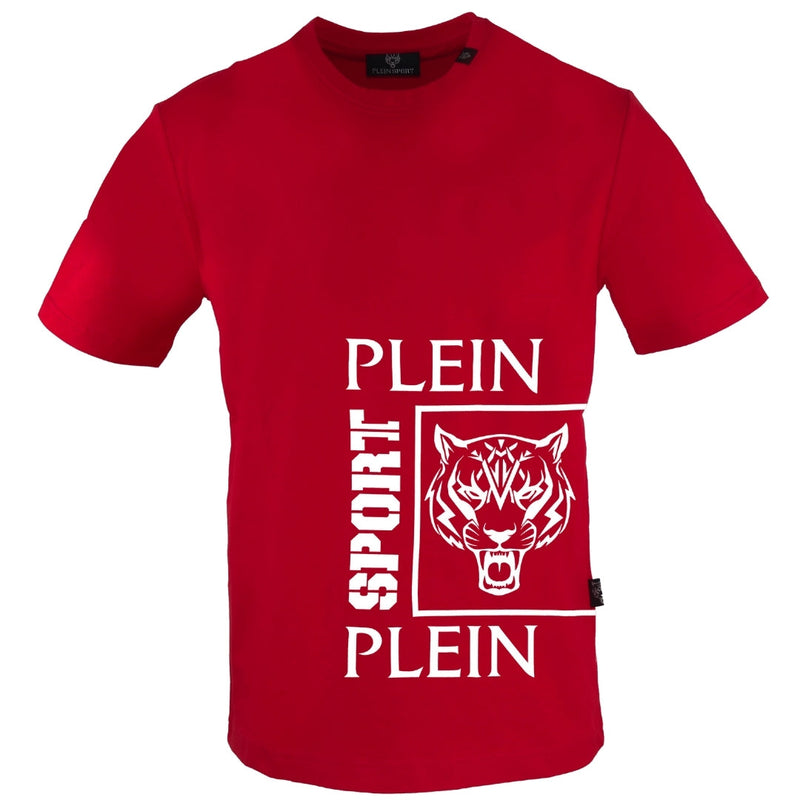 Plein Sport Square Branded Logo Red T-Shirt S