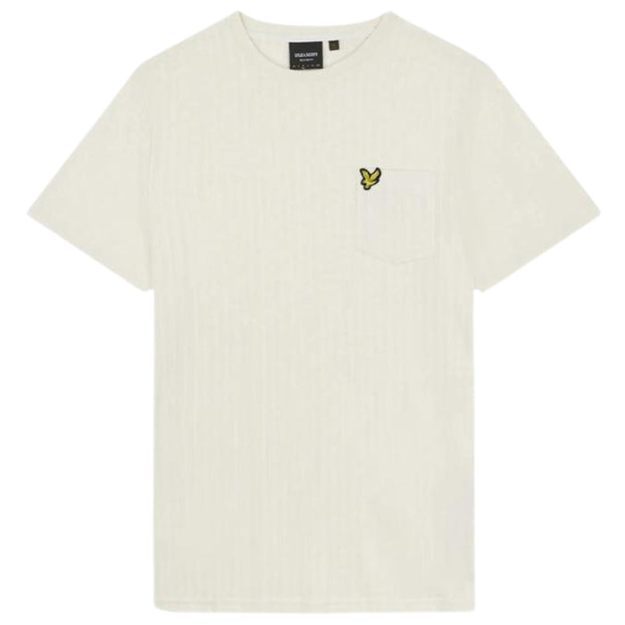 Lyle & Scott Pocket Logo Textured Chalk T-Shirt