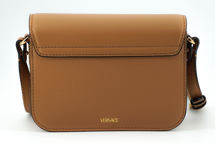 Versace – Elegante Umhängetasche aus Kalbsleder in Braun