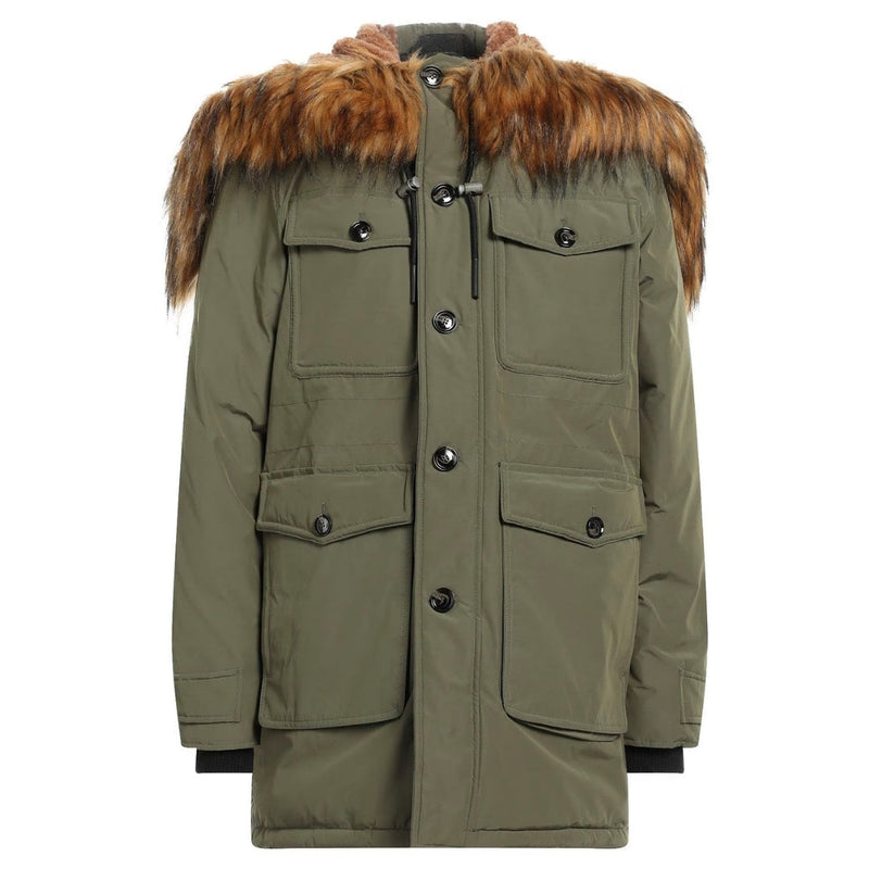 Diesel Green Hooded Winter Jacket S