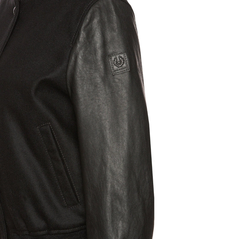 Belstaff Willow Black Leather Bomber Jacket S