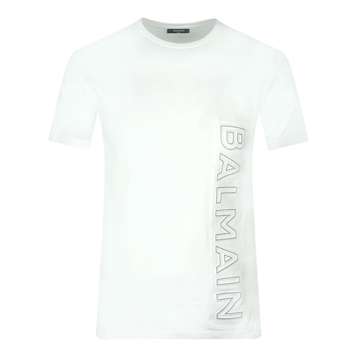 Balmain Herren T-Shirt Ah0Eg010Bc22 CPB Weiß