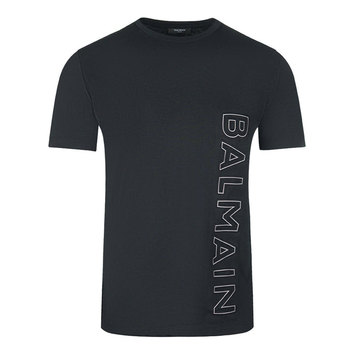 Balmain Herren T-Shirt Ah0Eg010Bc22 Eab Schwarz