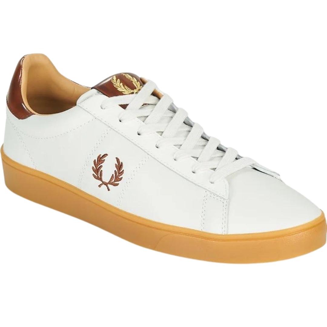 Fred Perry Spencer Leder B1226 254 Weiße Turnschuhe