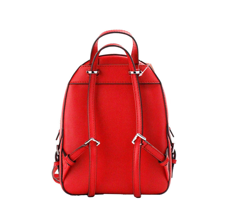 Michael Kors Jaycee Mini XS Rucksacktasche aus gekrispeltem Leder mit Reißverschlusstasche in leuchtendem Rot