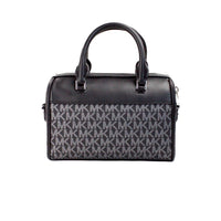 Michael Kors Travel XS Umhängetasche aus PVC mit Signatur-Design, Schwarz/Silber