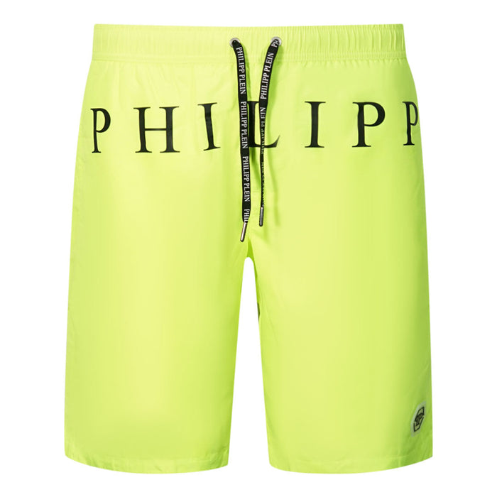 Philipp Plein Mens Cupp04L01 43 Swim Shorts Yellow