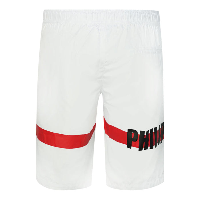 Philipp Plein Mens Cupp11L01 01 Swim Shorts White