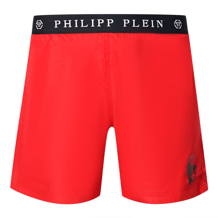 Philipp Plein Herren Cupp14M01 52 Badeshorts Rot