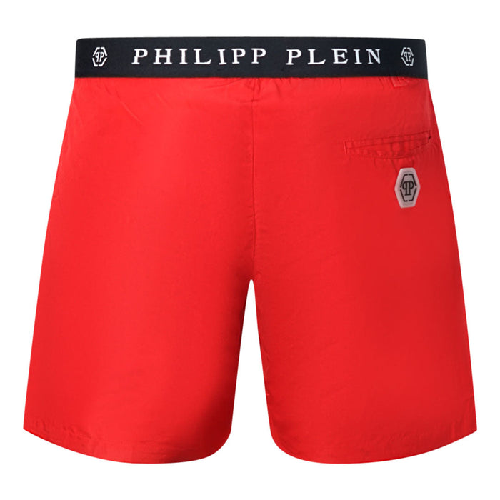 Philipp Plein Mens Cupp14M01 52 Swim Shorts Red