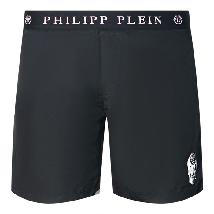 Philipp Plein Mens Cupp14M01 99 Swim Shorts Black - Style Centre Wholesale