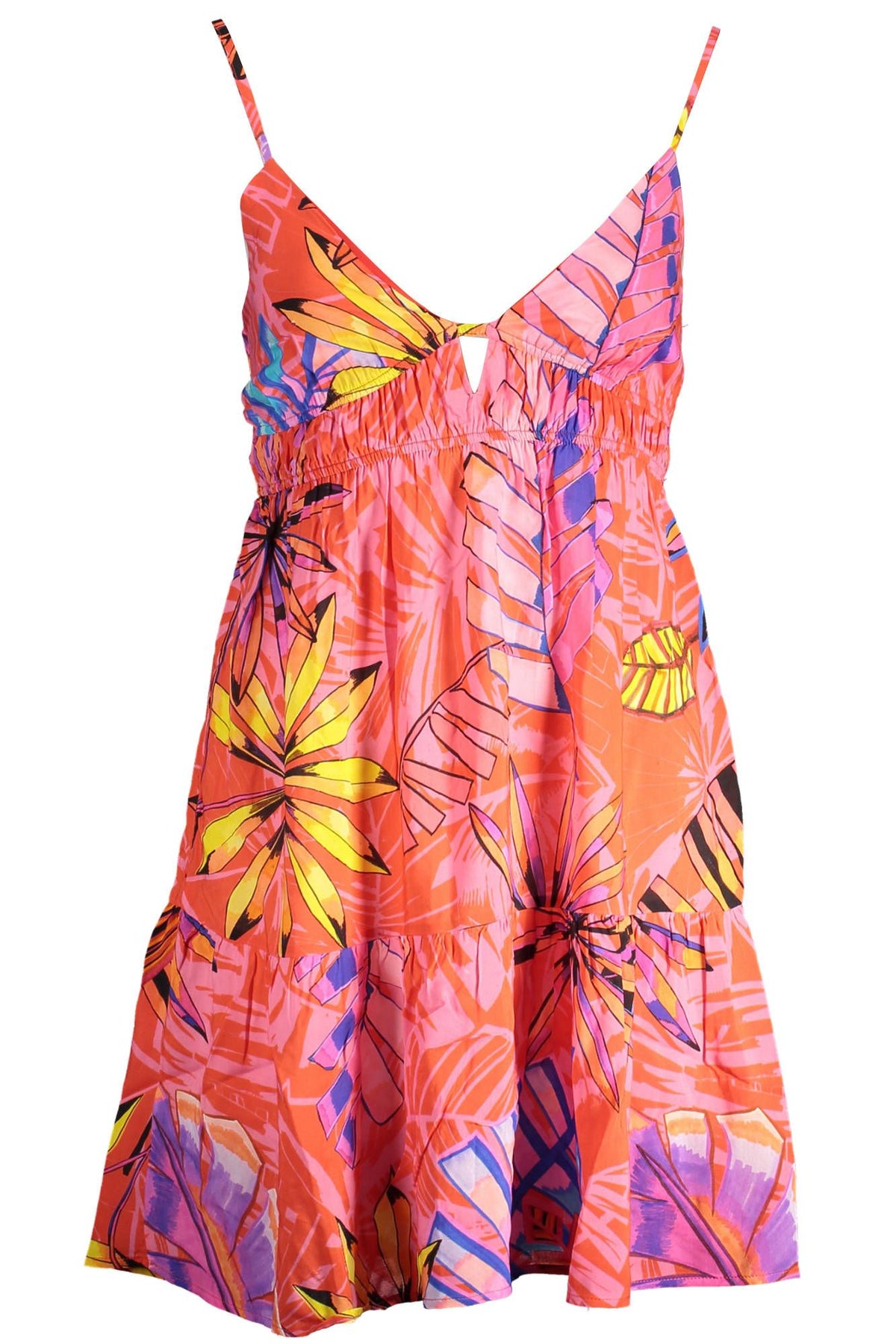 Desigual Strahlendes Pink Sommerkleid mit zarten Details