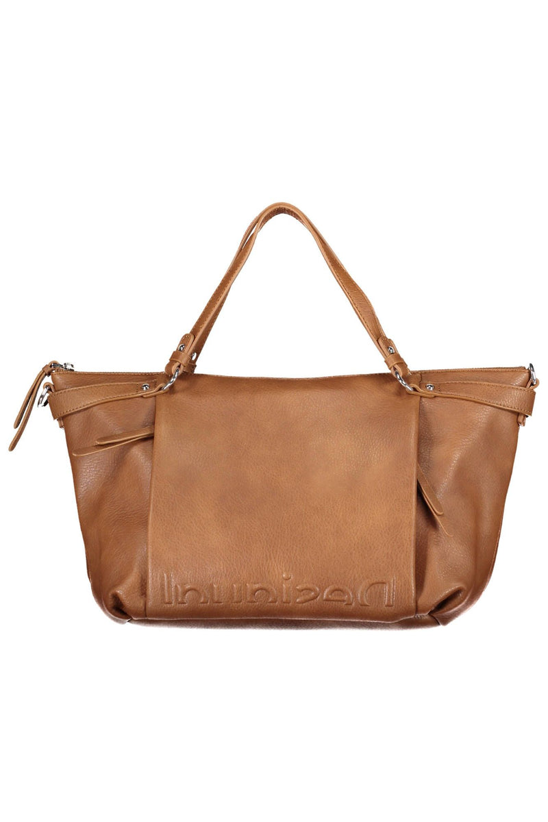 Desigual – Schicke Handtasche aus Polyurethan mit vielseitigen Trägern in Braun