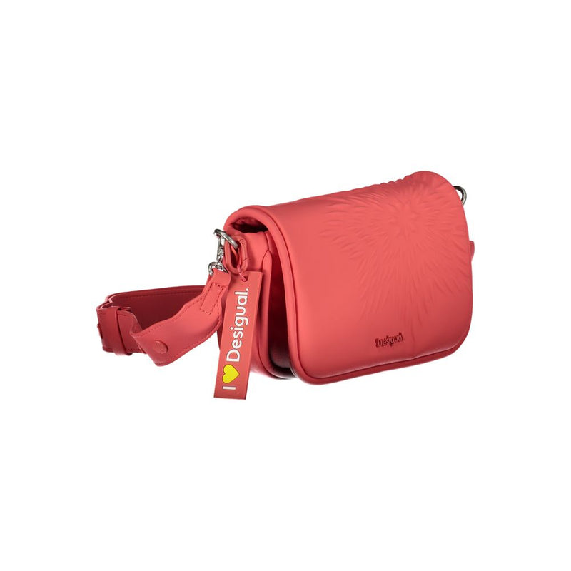 Desigual Rote Polyethylen-Handtasche