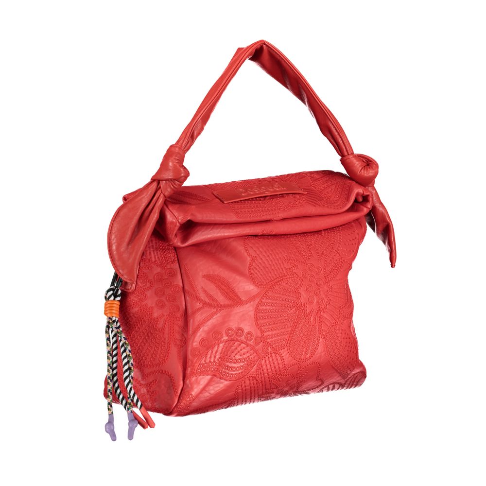 Desigual Rote Polyethylen-Handtasche