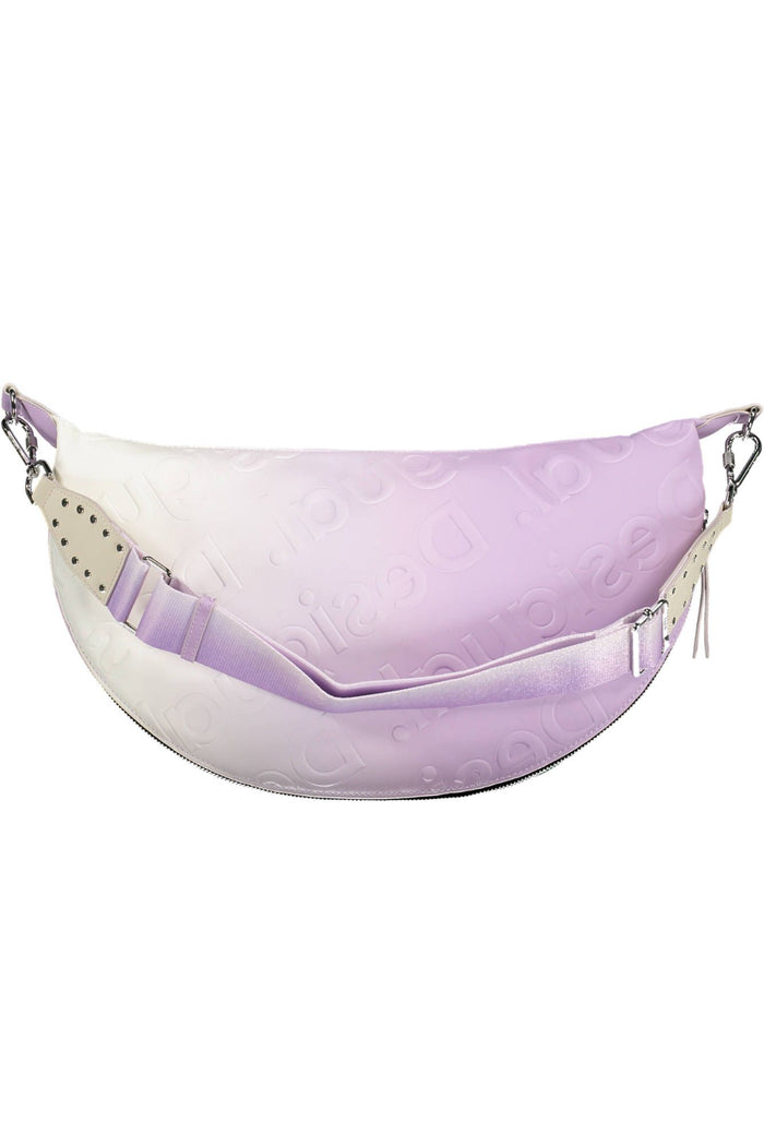Desigual – Elegante, violette, erweiterbare Handtasche mit kontrastierenden Details
