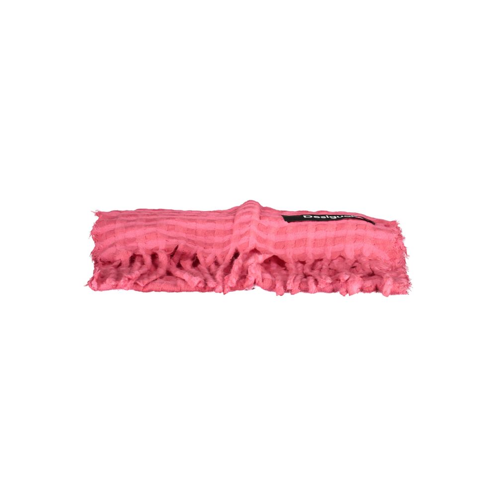 Desigual Pink Polyester Scarf