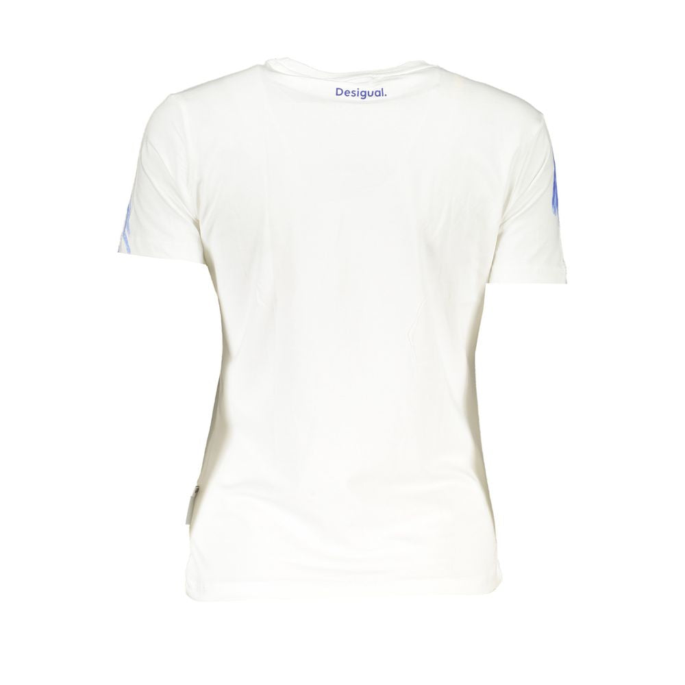 Desigual – Oberteile und T-Shirts aus weißer Baumwolle