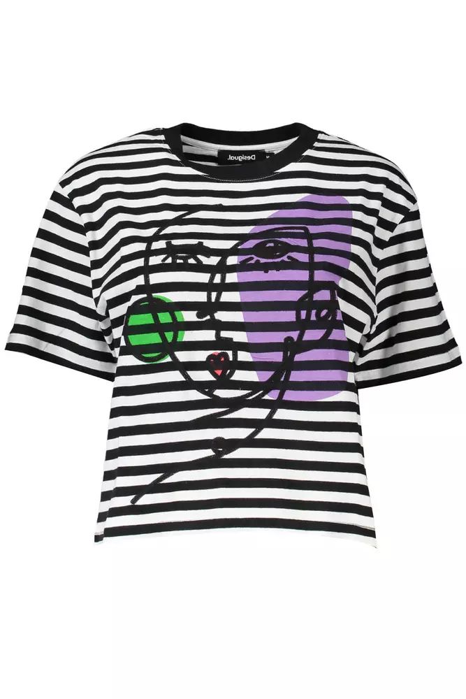 Desigual – Schickes, besticktes Baumwoll-T-Shirt mit Logo-Detail