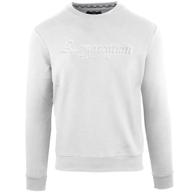 Aquascutum Herren FG0323 01 Pullover Weiß