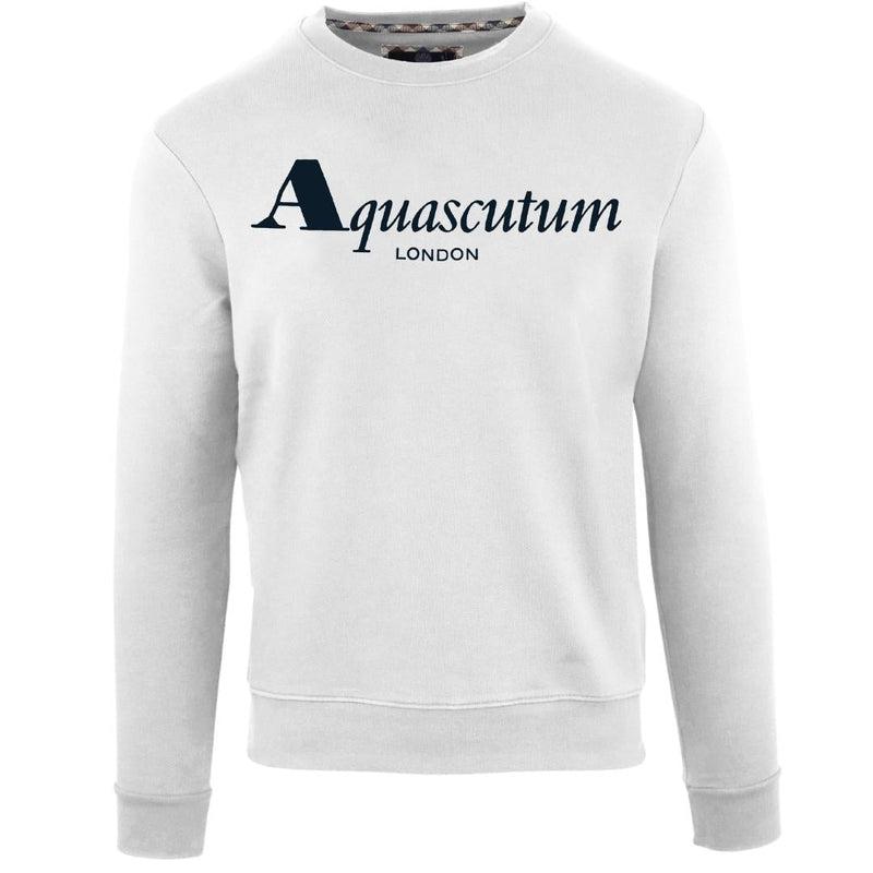 Aquascutum Herren Fgia31 01 Pullover Weiß
