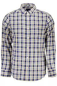Gant – Langärmliges Hemd aus raffinierter Baumwolle in Blau