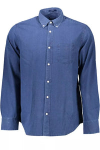Gant Herrenhemd aus Baumwolle in normaler Passform, Blau