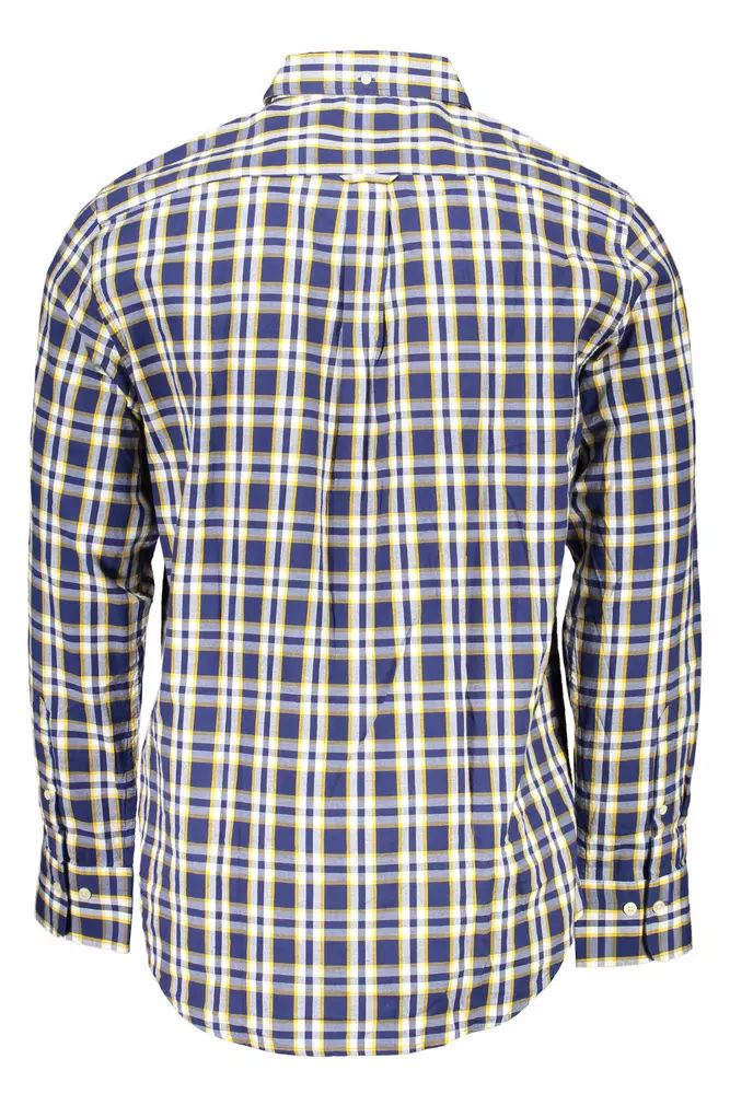 Gant – Langärmliges Hemd aus raffinierter Baumwolle in Blau