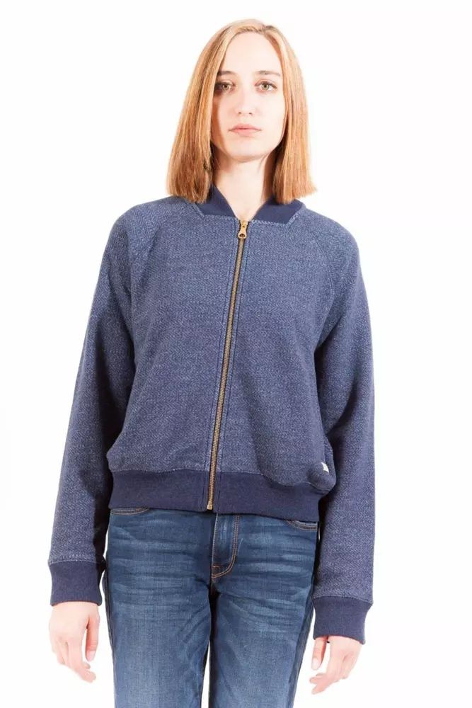Gant – Elegantes, langärmliges Sweatshirt mit Reißverschluss in Blau