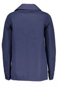 Gant – Schicke, blaue Sportjacke aus Baumwolle mit Logodetail
