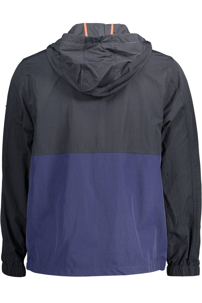 Gant – Schicke, blaue Sportjacke mit Kapuze und Kontrastdetails