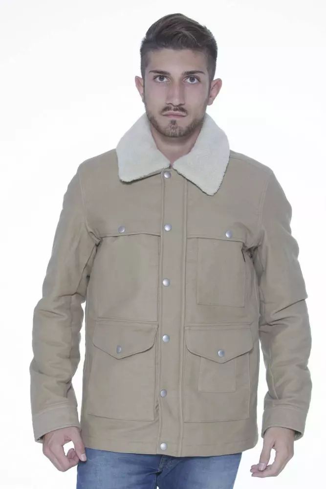 Gant – Beige, langärmlige Baumwolljacke mit Taschen