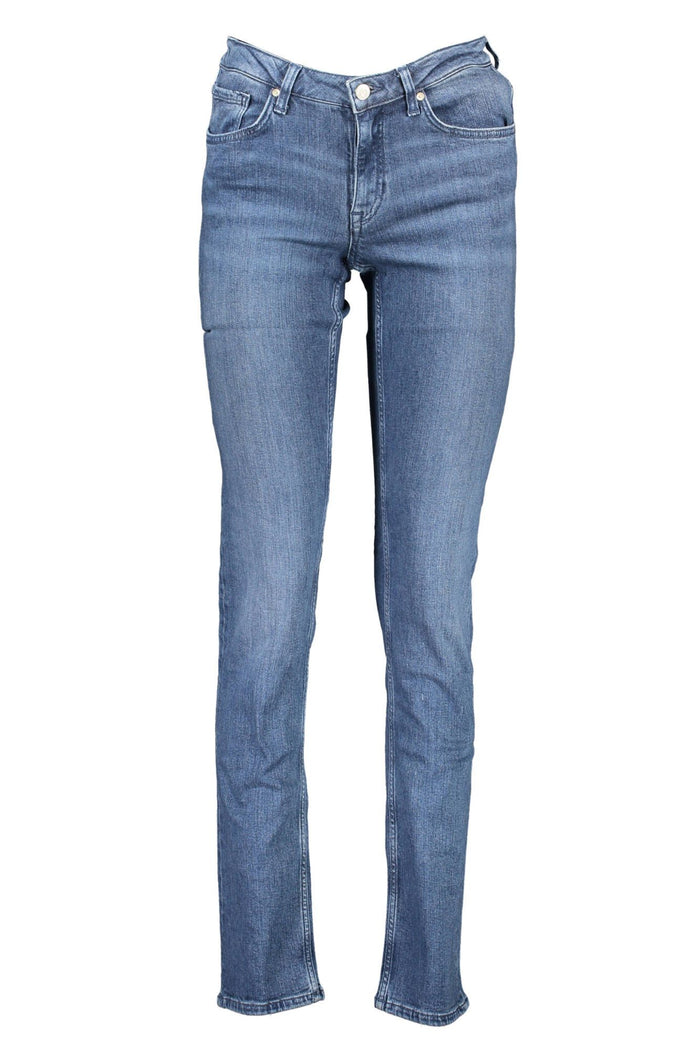 Gant – Schicke Jeans mit Knopfleiste und Reißverschluss in verwaschenem Blau