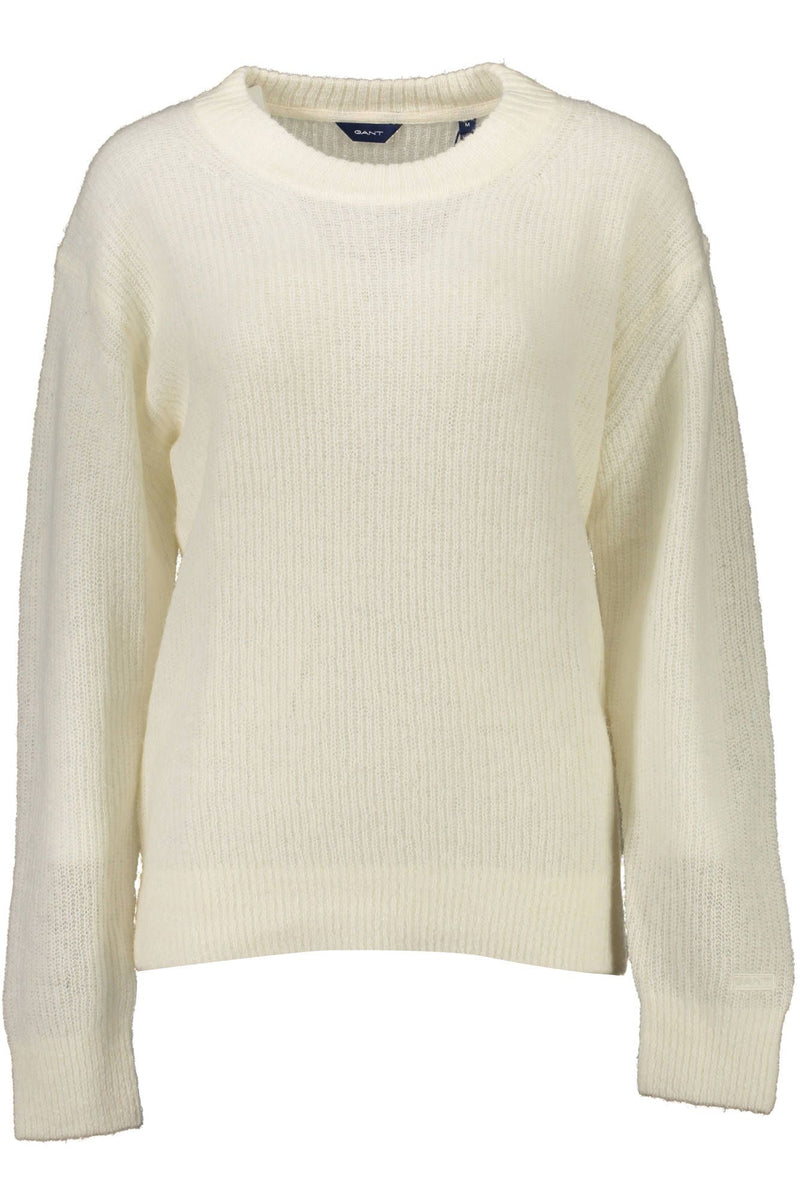 Gant Eleganter weißer Pullover aus Wollmischung