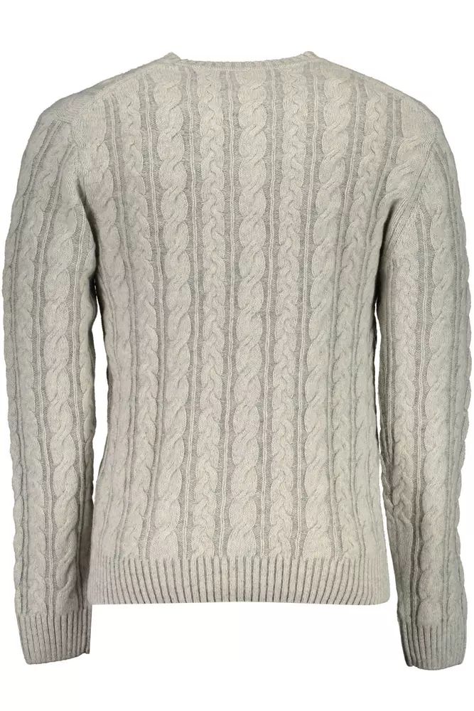 Gant Eleganter grauer Pullover aus Wollmischung