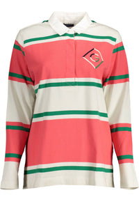 Gant Elegantes Langarm-Poloshirt in Rosa für Damen