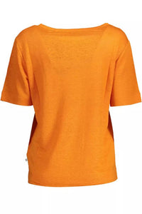 Gant Elegantes Leinen-T-Shirt mit weitem Ausschnitt