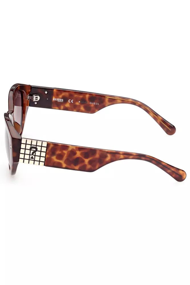 Guess Jeans – Schicke Sonnenbrille in Tropfenform mit braunen Gläsern