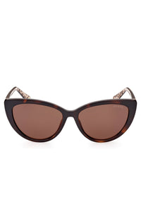 Guess Jeans – Schicke Sonnenbrille in Tropfenform mit braunen Gläsern