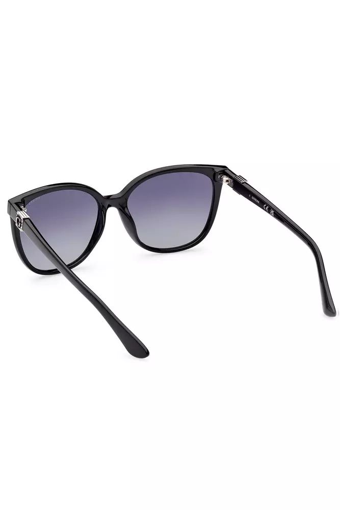 Guess Jeans – Schicke, eckige Sonnenbrille in Schwarz