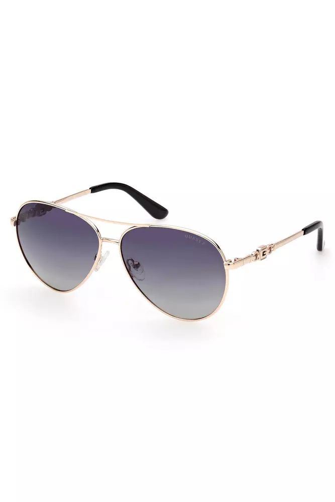 Guess Jeans – Schicke Sonnenbrille mit tropfenförmigem Metallrahmen
