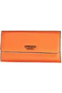 Guess Jeans – Schicke, orange Geldbörse mit kontrastierenden Details