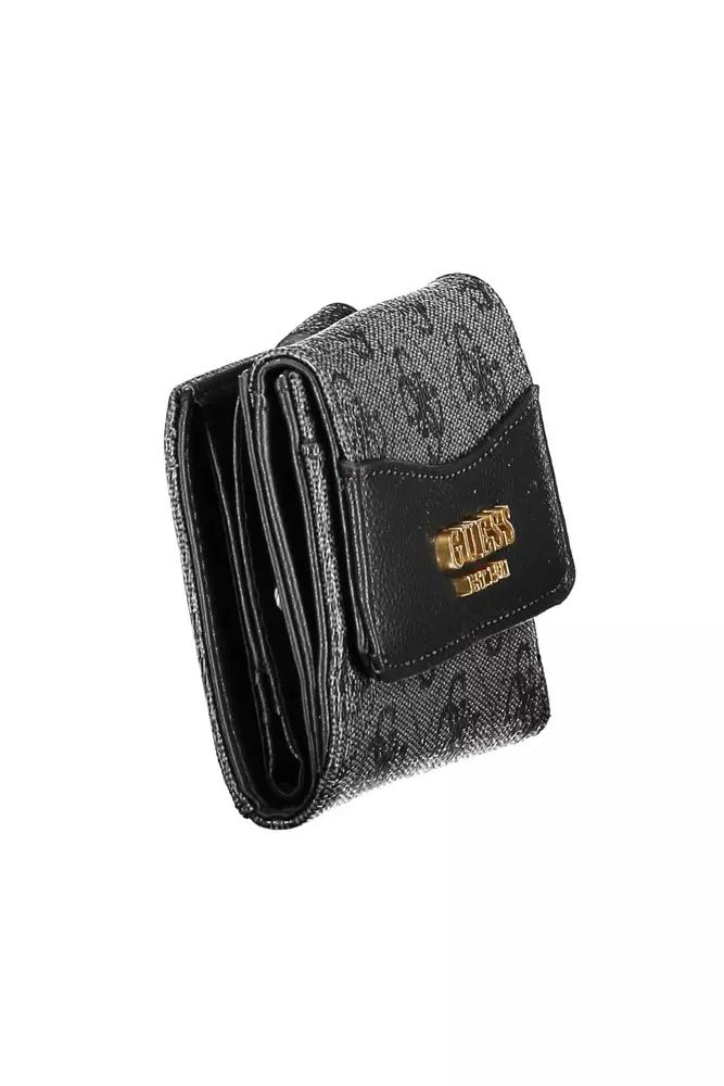 Guess Jeans Schicke schwarze Geldbörse mit kontrastierenden Details